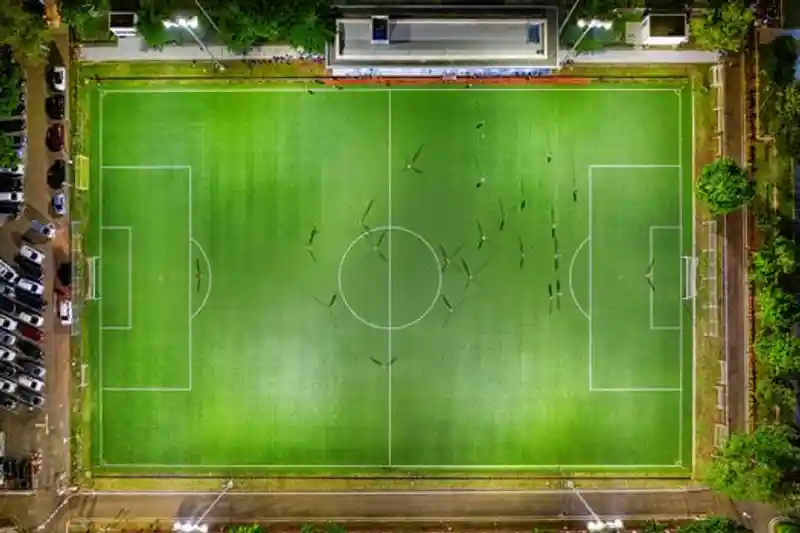 Foto Udara Lapangan Sepakbola