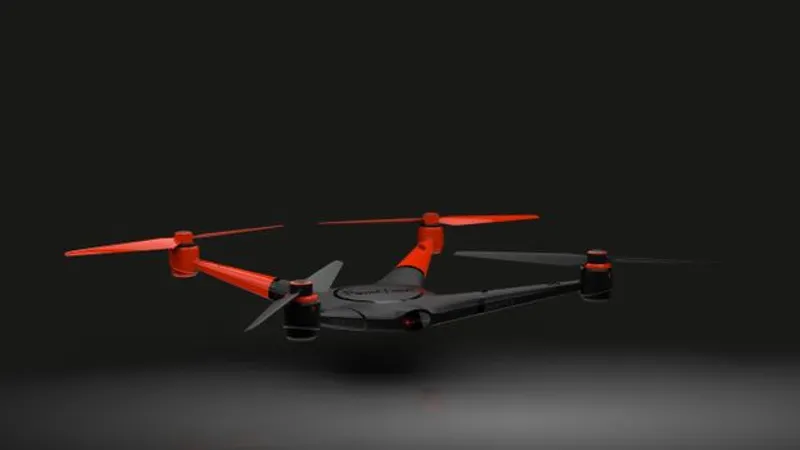 Drone Quadcopter Abu Abu Dan Merah