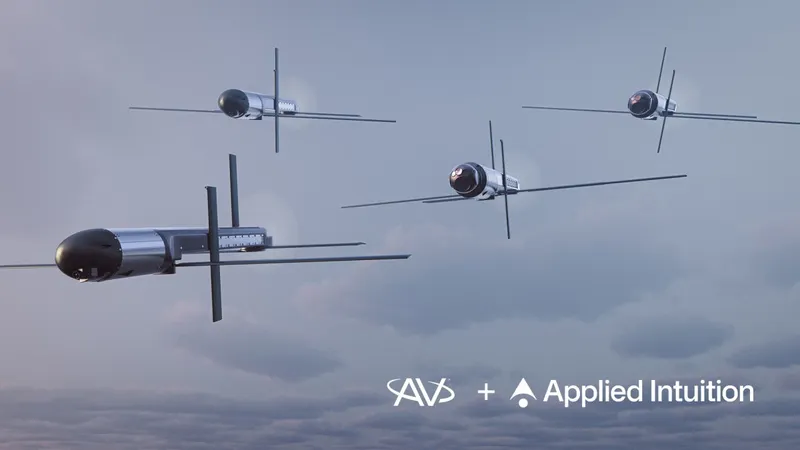 Concept art of multiple drones operating in formation