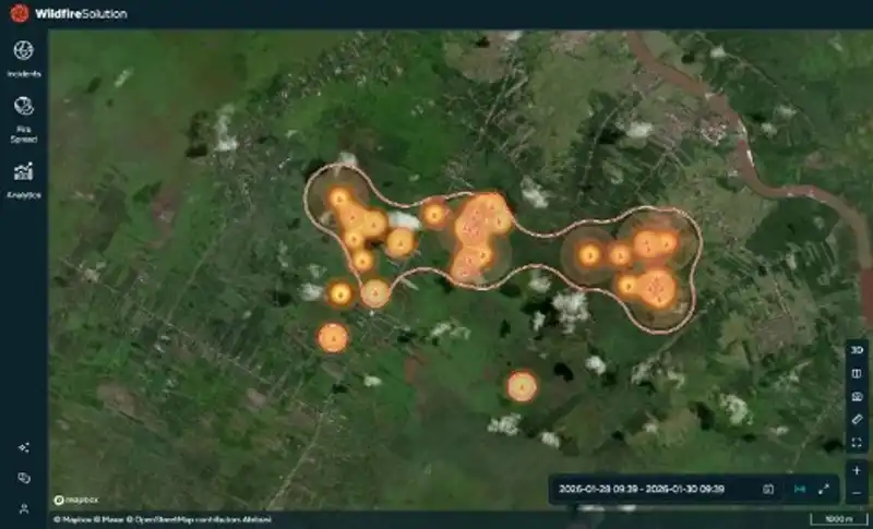 Pengoperasian drone pemantauan udara untuk mendeteksi titik api karhutla